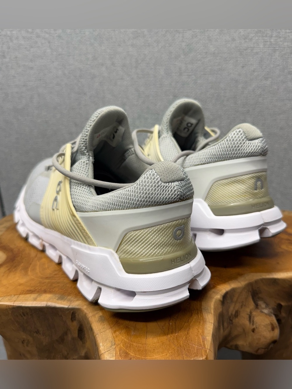 On Running Women's  Cloudnova Running Shoes in Light Gray and Cream - Picture 4 of 7
